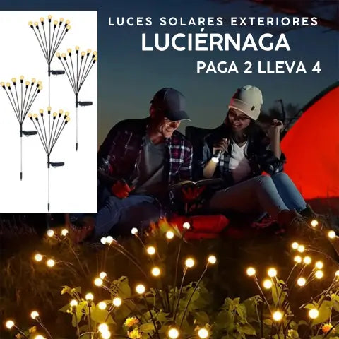Luces Luciérnagas SOLARES  Pack por 4 unidades